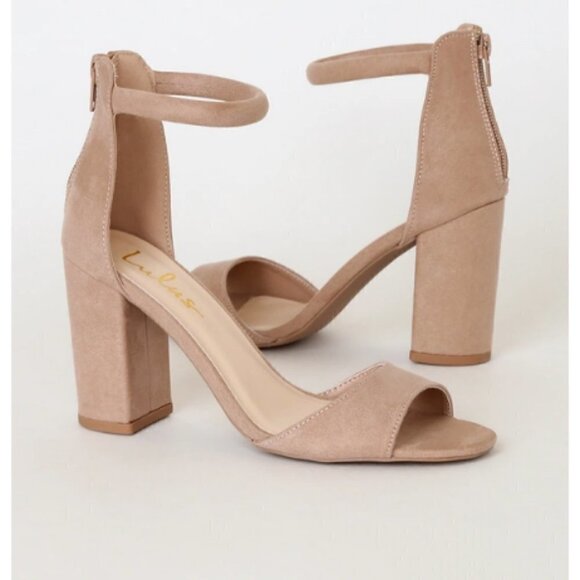 NEW Lulu’s Sidecar Cutie Suede Ankle Strap Sandal - Picture 1 of 11